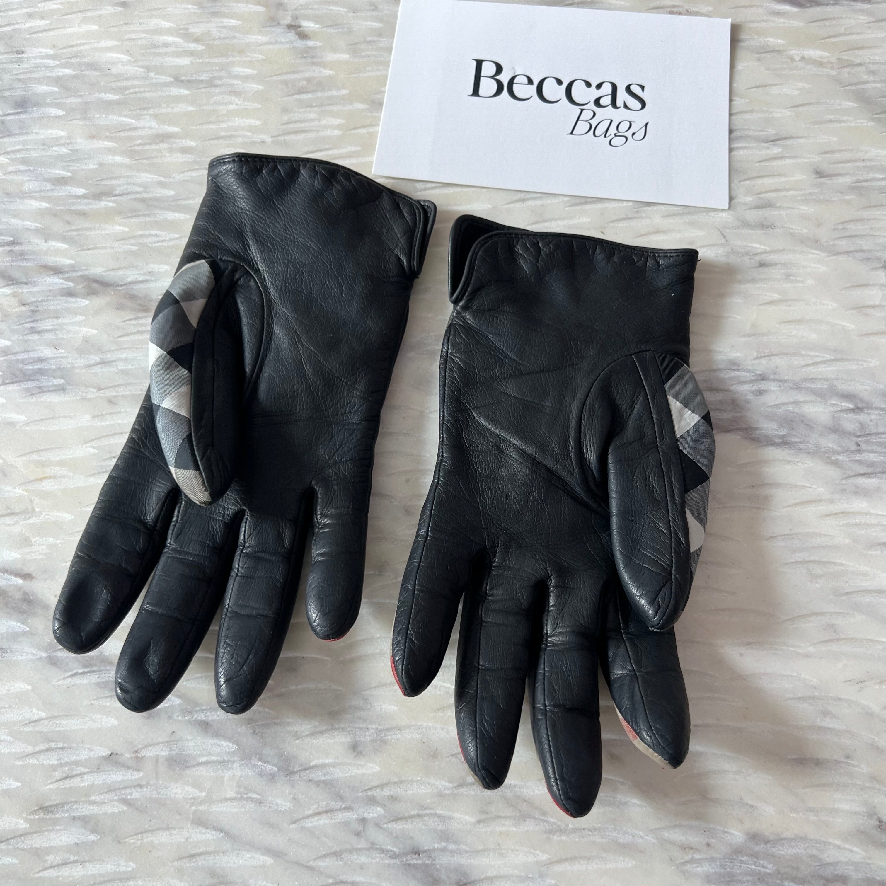 Burberry Leather Gloves - Shop Now!