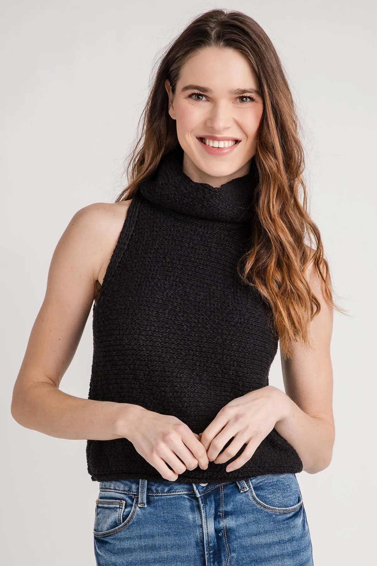 Sleeveless Mockneck Sweater - By Together.