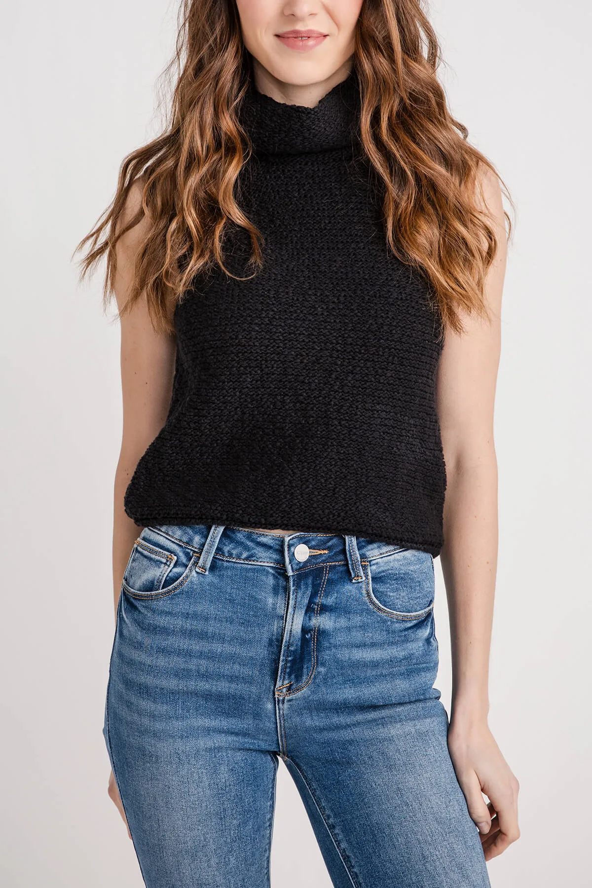 Sleeveless Mockneck Sweater - By Together.