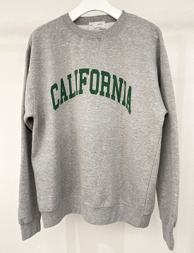 California Crewneck, Grey/Green