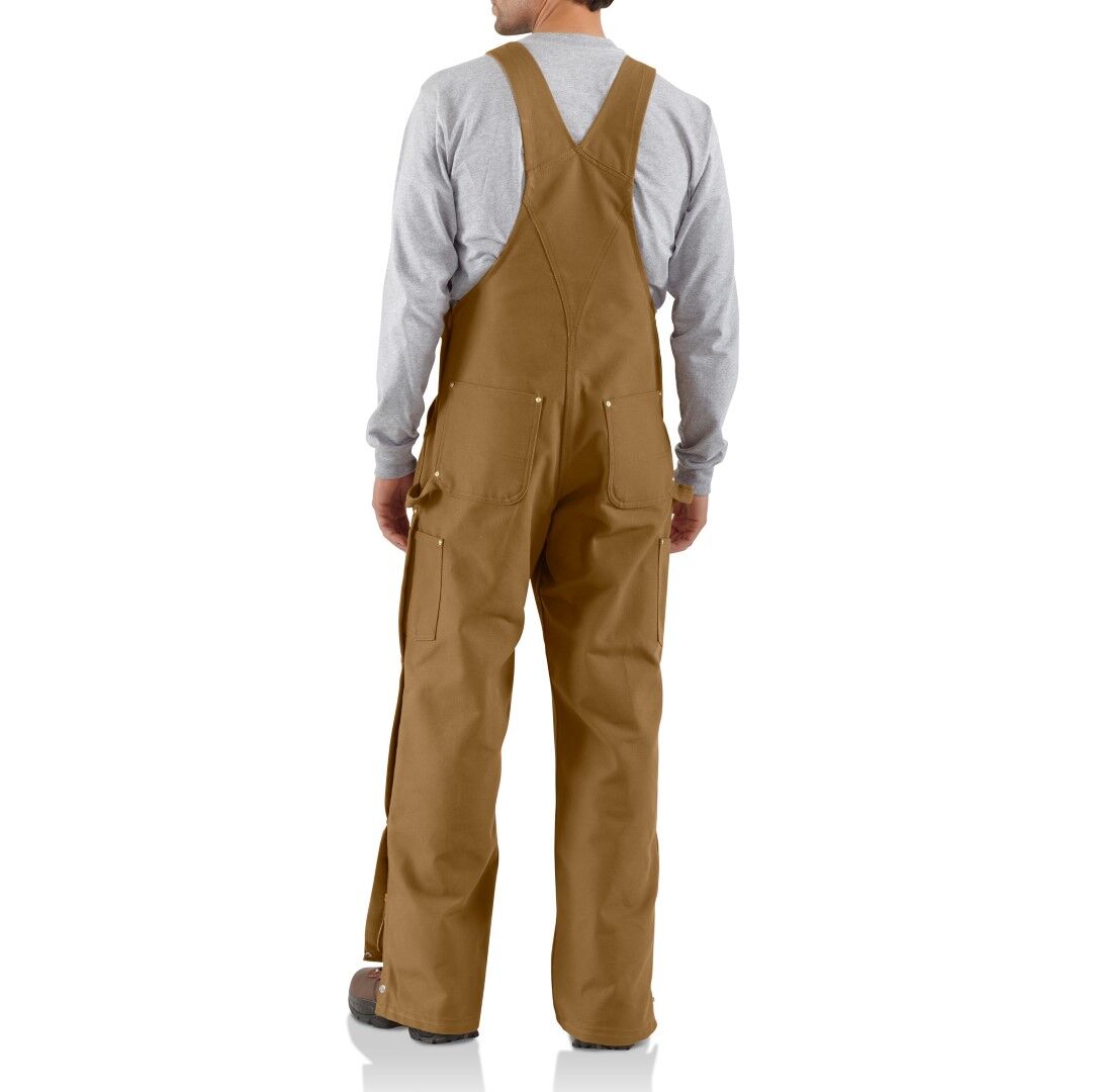 Carhartt Brown Men's Loose Fit Firm Duck Bib Overall by Carhartt