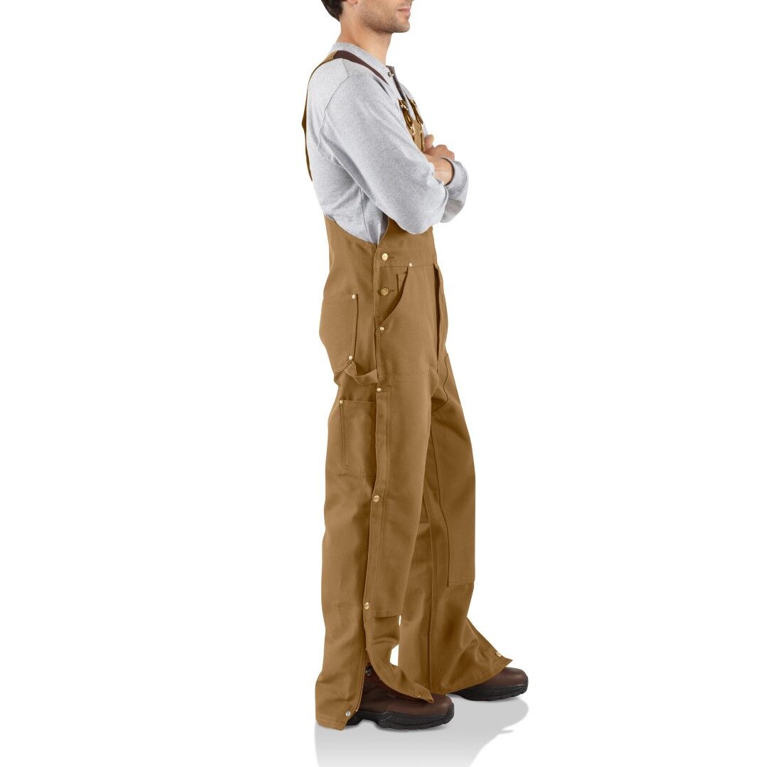 Carhartt Brown Men's Loose Fit Firm Duck Bib Overall by Carhartt