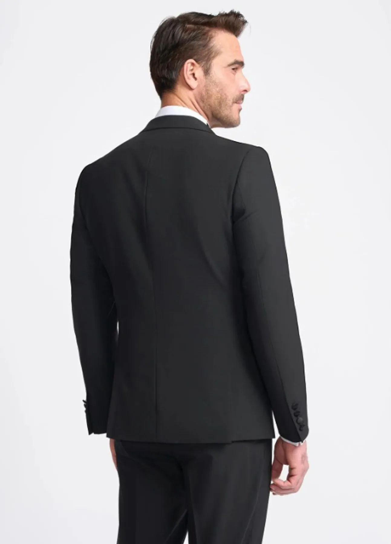 Cavani Black Aspen Double Breasted Slim Fit Tux Blazer