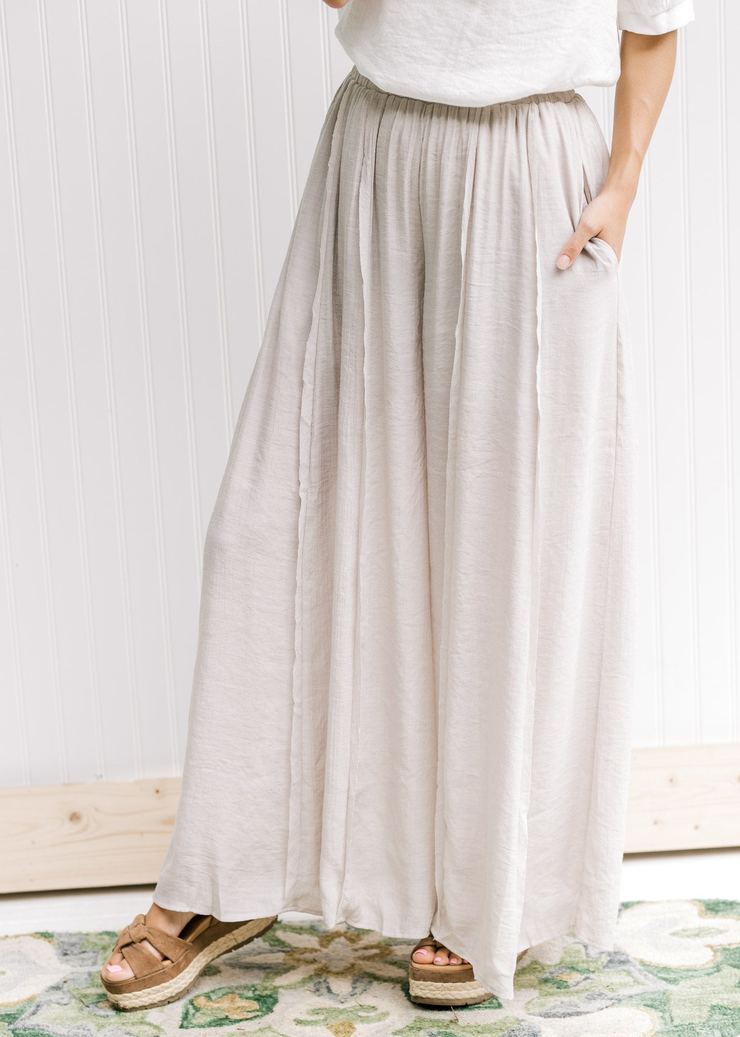 Champagne Wide Leg Pants