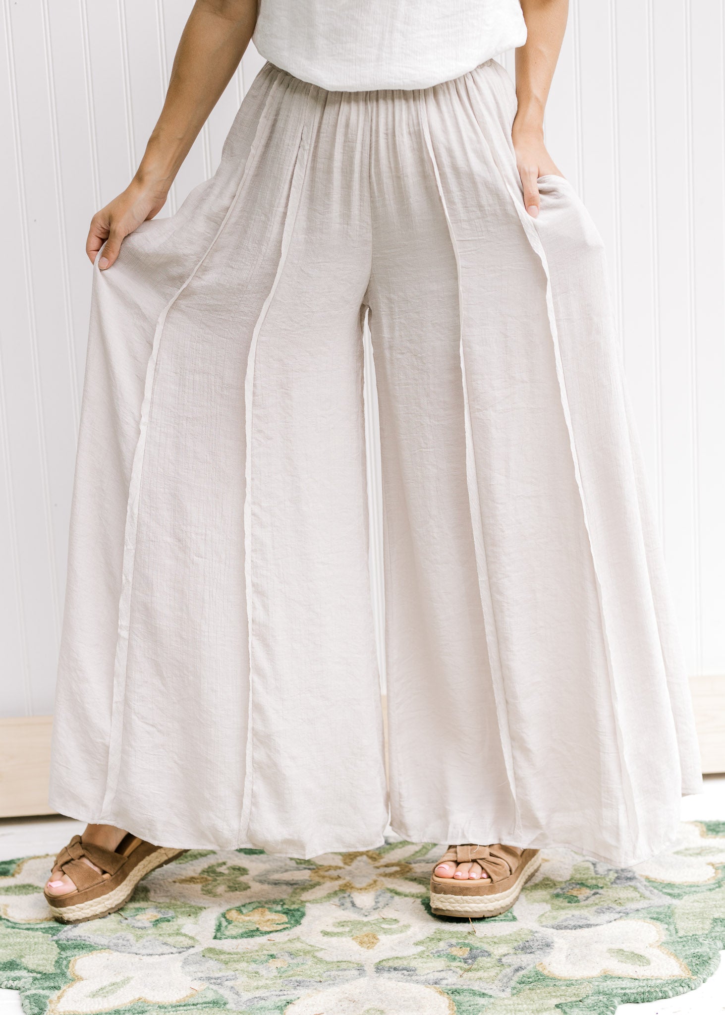 Champagne Wide Leg Pants