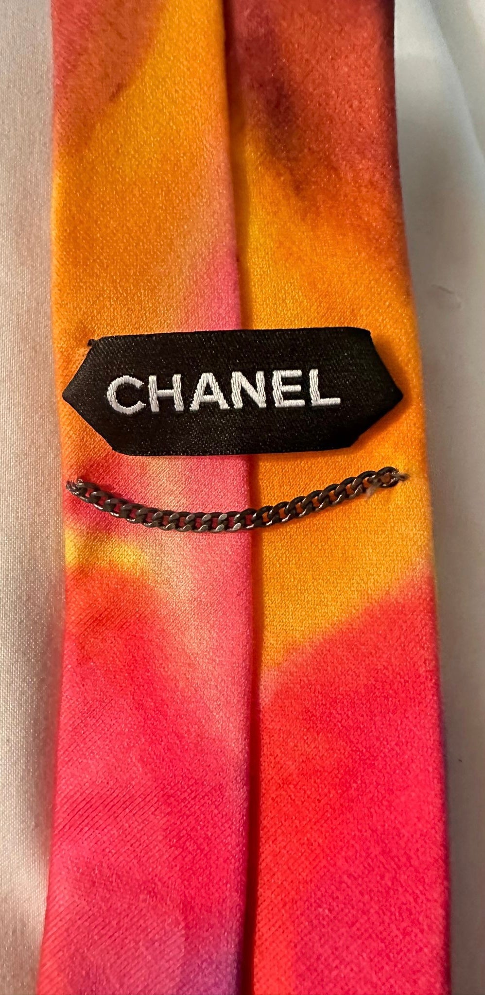 Chanel Spring 2015 Runway Watercolor Necktie