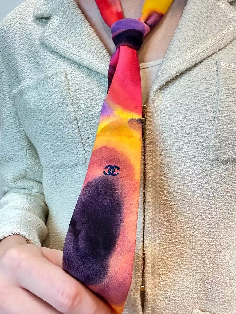 Chanel Spring 2015 Watercolor Necktie