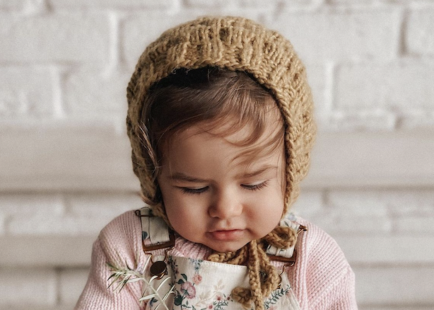 Chloe Set: Hand-Knitted Bonnet and Matching Mittens & Gloves - Cream or Dusty Color