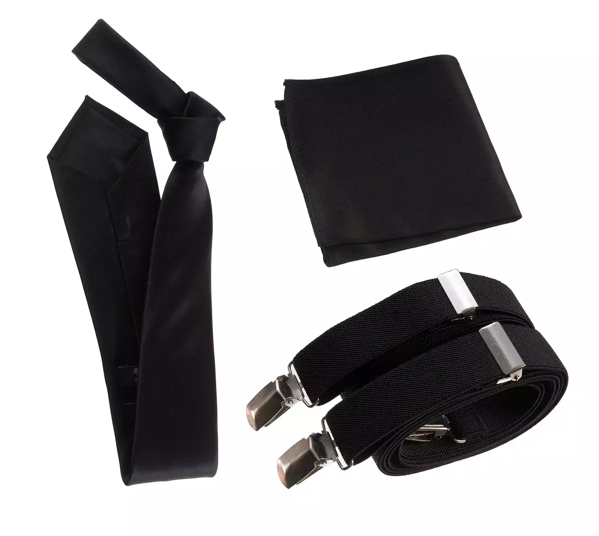 Classic Windsor Necktie Suspenders Pocket Square Sale