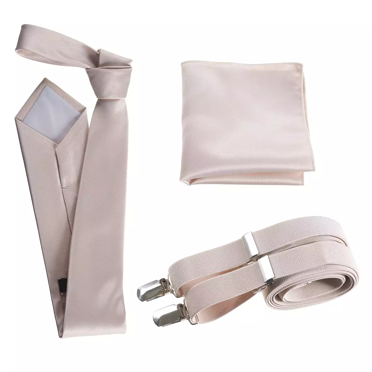 Classic Windsor Necktie Suspenders Pocket Square Sale