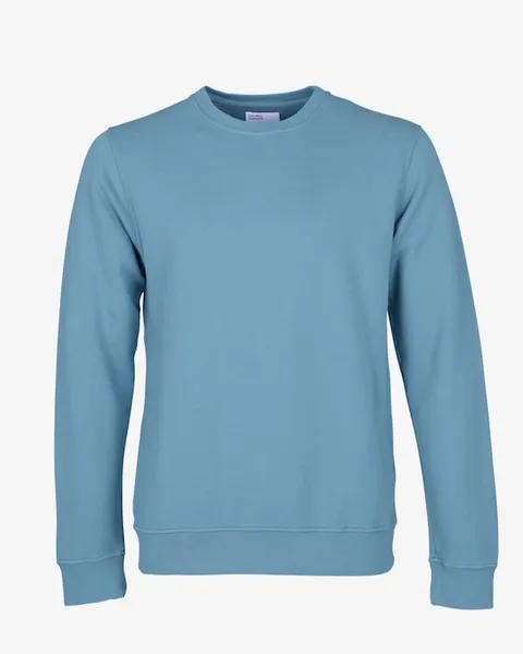 Stone Blue COLORFUL STANDARD MENS ORGANIC CREW SWEATSHIRT