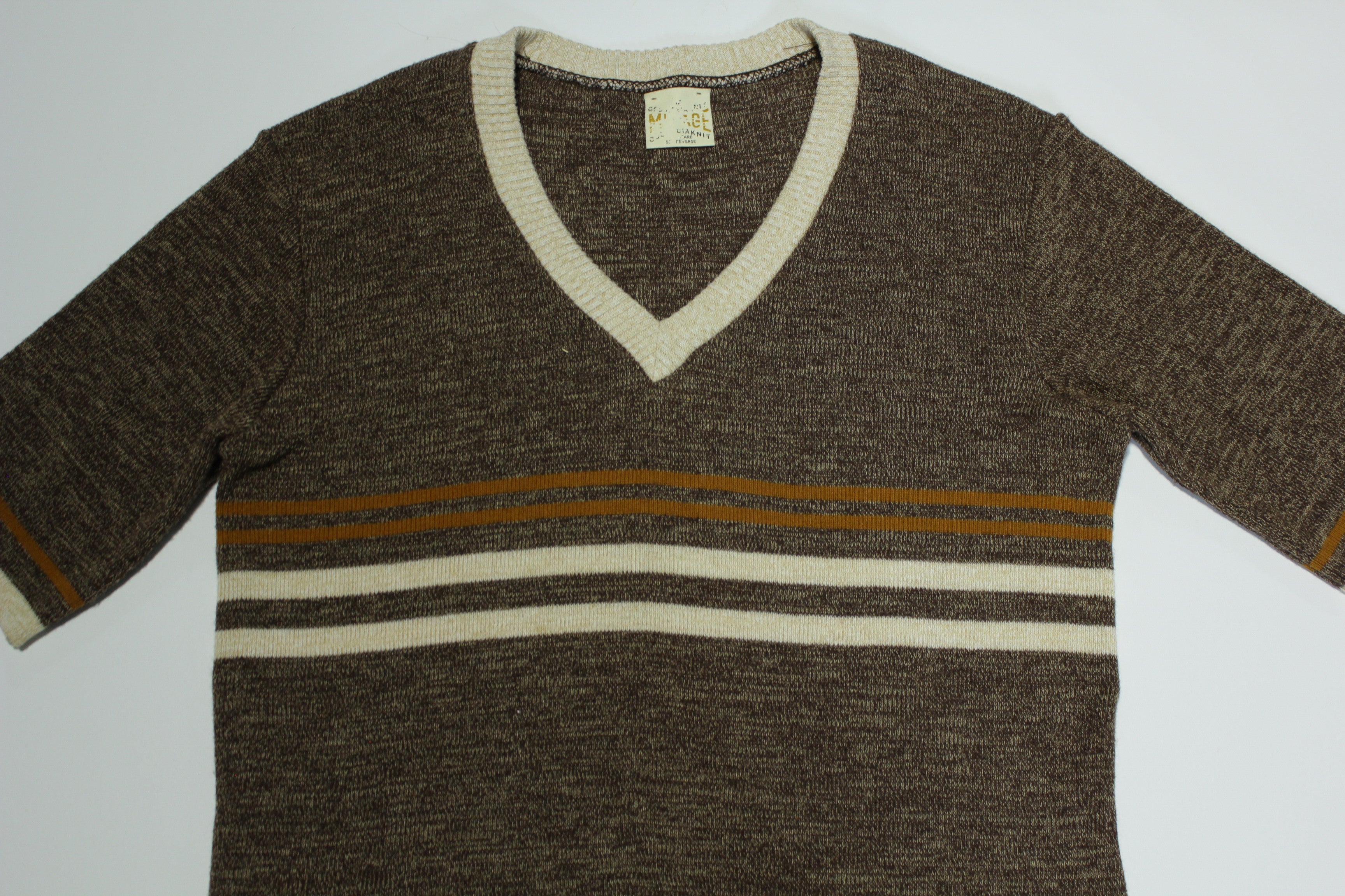 Columbia Knit Mirage 60s V-Neck Sweater T-Shirt - Vintage Style