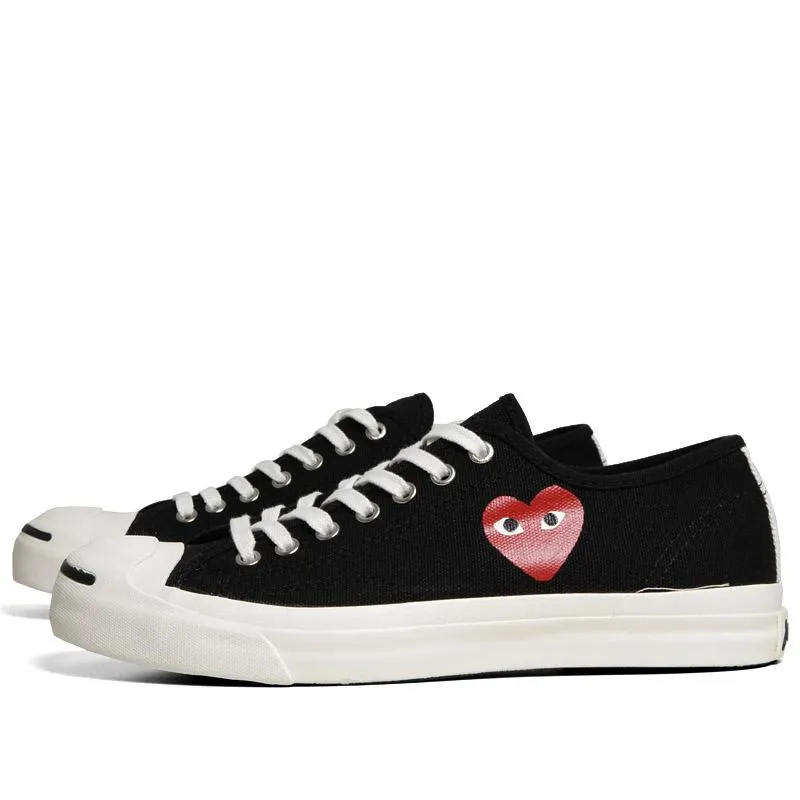 Comme des Garcons Play x Converse Jack Purcell Ox, Black and Red.