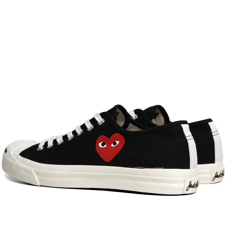 Comme des Garcons Play x Converse Jack Purcell Ox, Black and Red.