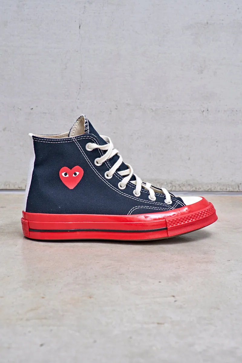 Converse Comme des Garons PLAY Chuck 70 High Red Sole