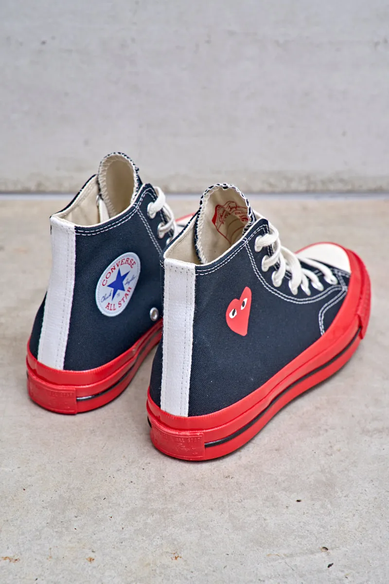 Converse Comme des Garons PLAY Chuck 70 High Red Sole