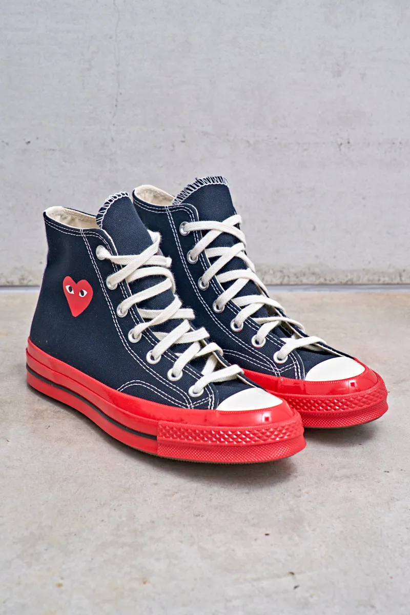 Converse Comme des Garons PLAY Chuck 70 High Red Sole