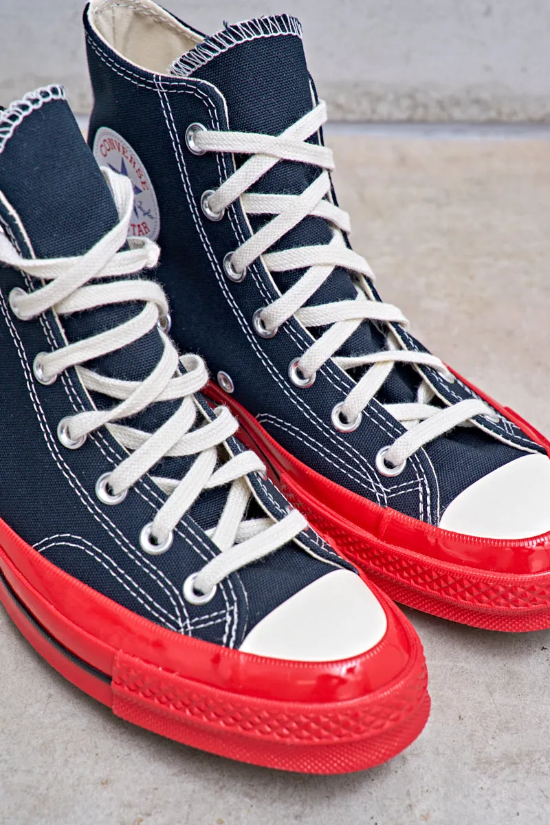 Converse Comme des Garons PLAY Chuck 70 High Red Sole