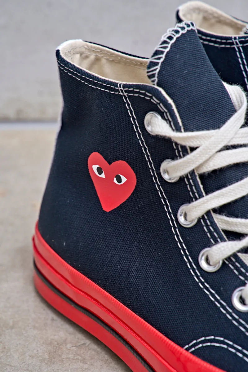 Converse Comme des Garons PLAY Chuck 70 High Red Sole