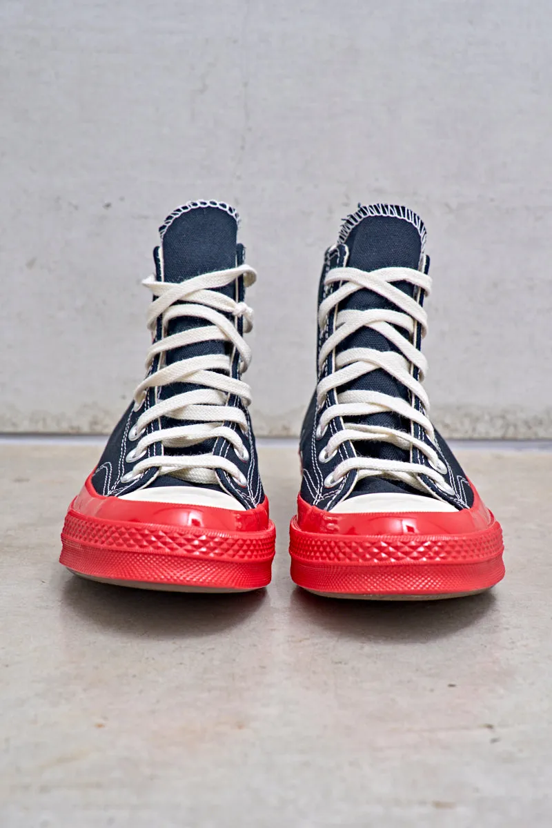 Converse Comme des Garons PLAY Chuck 70 High Red Sole