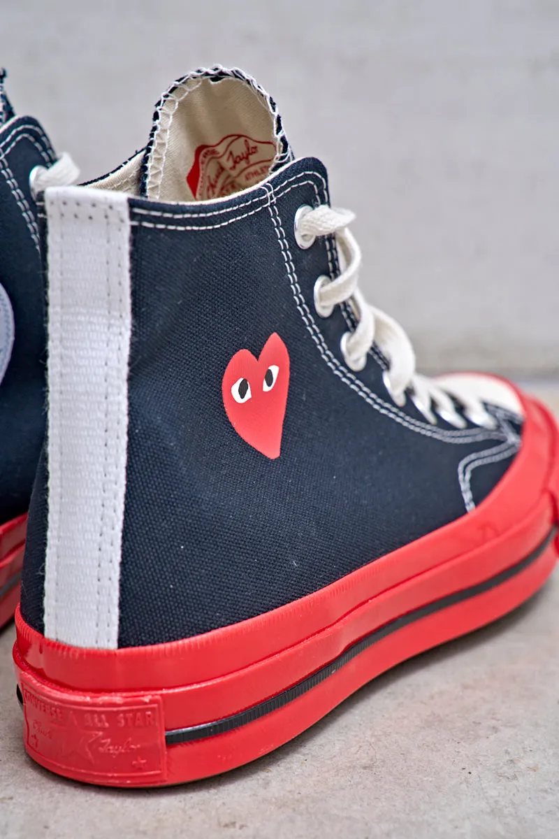 Converse Comme des Garons PLAY Chuck 70 High Red Sole