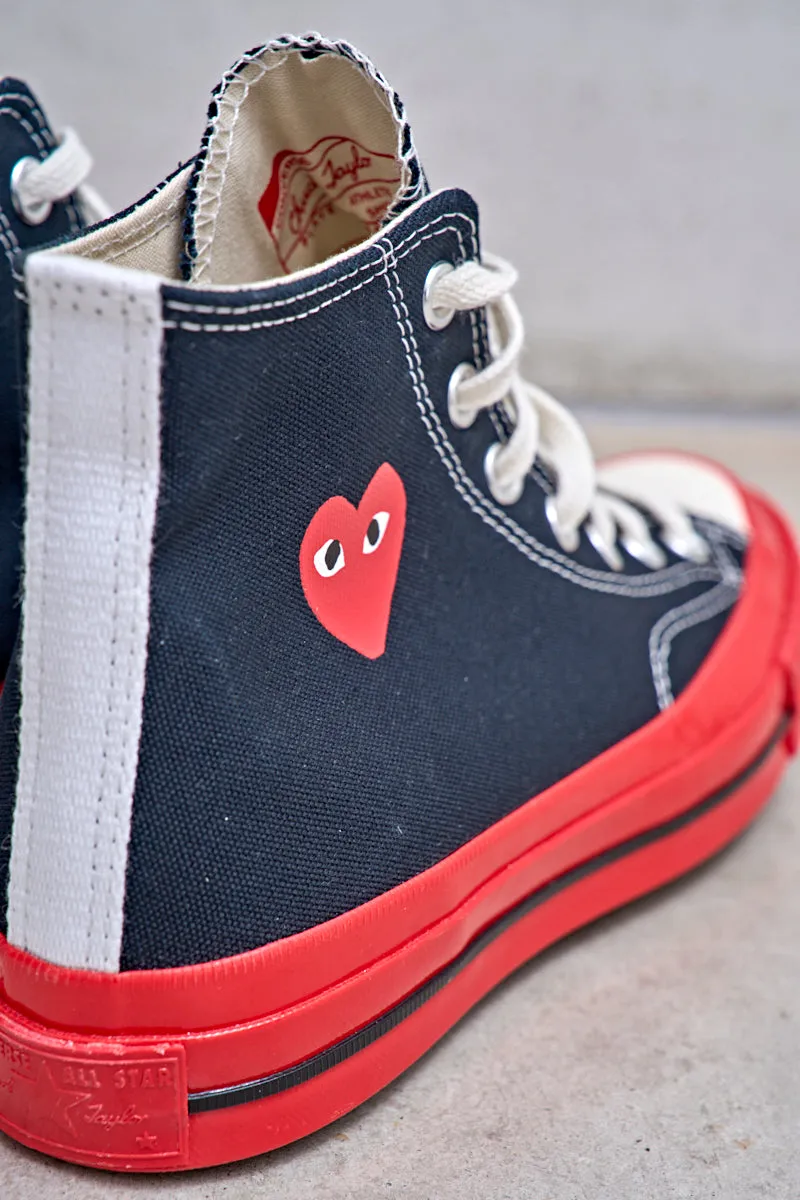 Converse Comme des Garons PLAY Chuck 70 High Red Sole