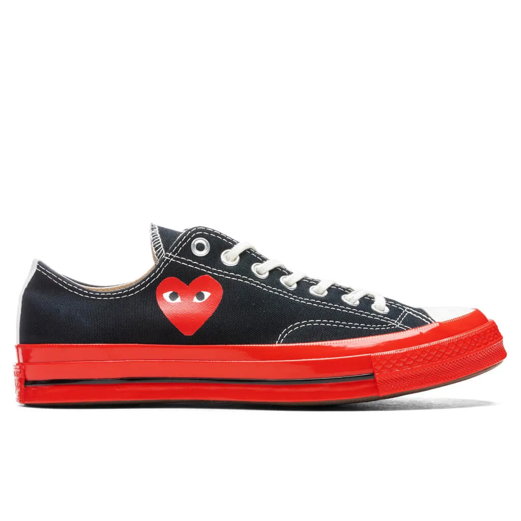 Converse x Comme Des Garcons PLAY All Star Chuck '70 Ox Black with Red Sole