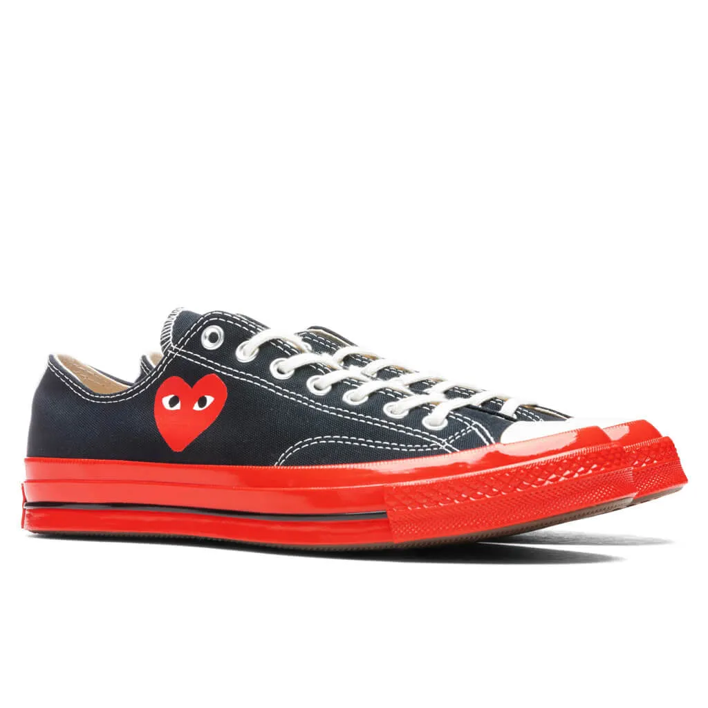 Converse x Comme Des Garcons PLAY All Star Chuck '70 Ox Black with Red Sole