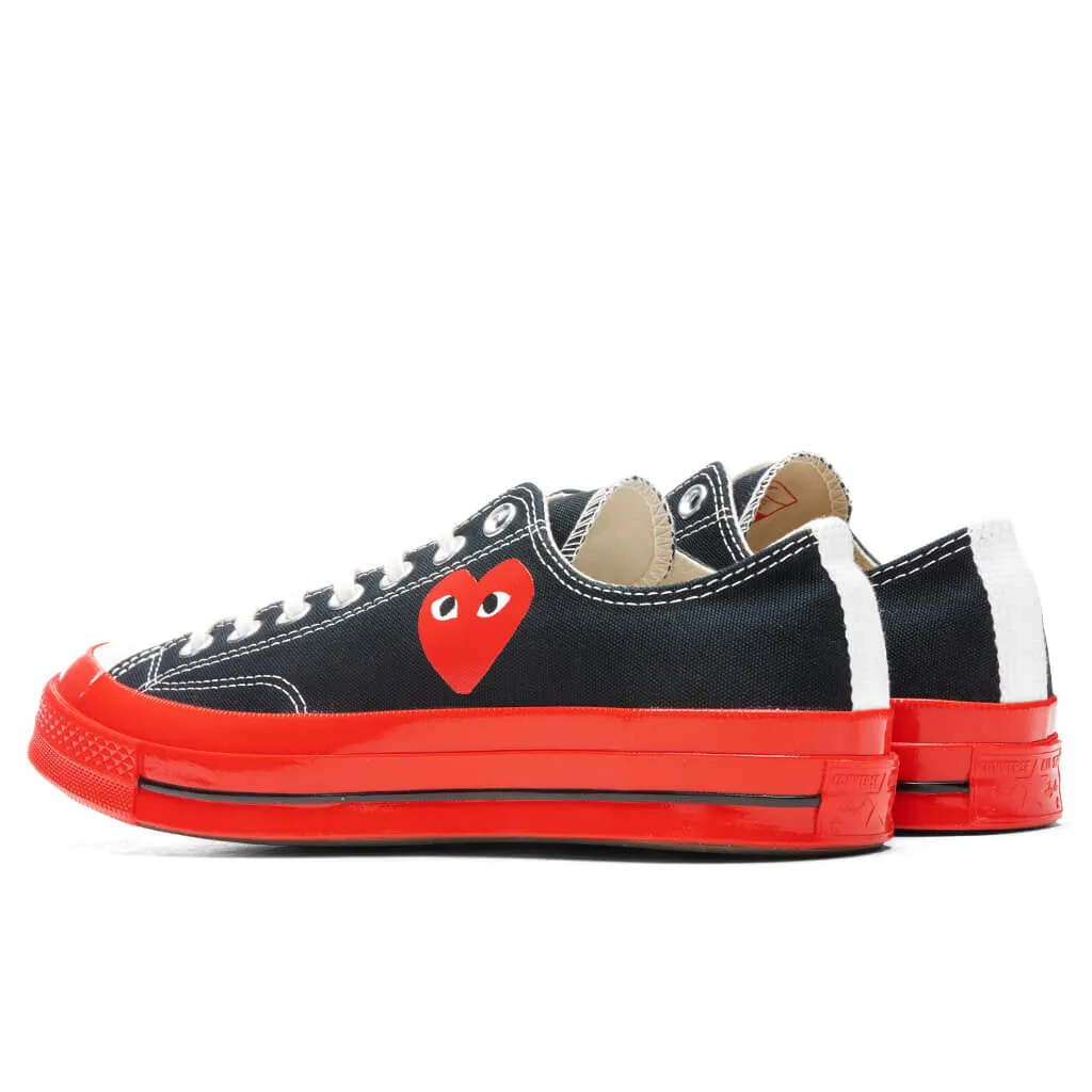 Converse x Comme Des Garcons PLAY All Star Chuck '70 Ox Black with Red Sole