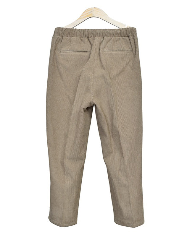 Corduroy wide trousers for men, ideal for formal or casual occasions, featuring a cropped style with a Korean guys' Kpop waistba