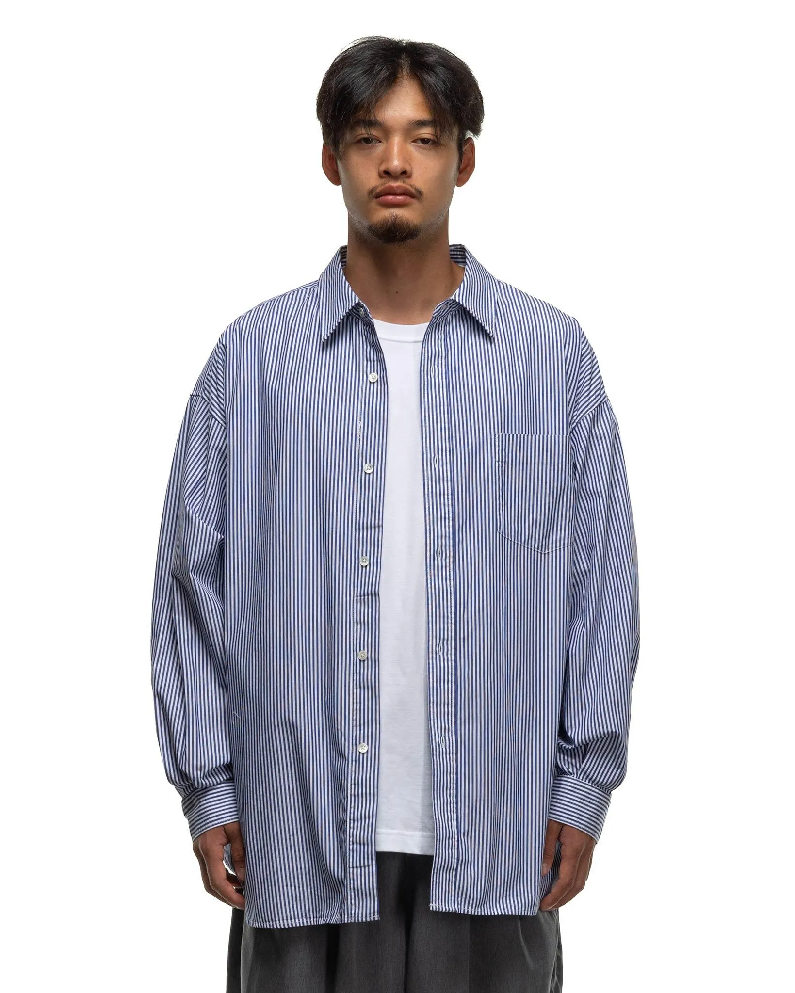 Corporate Uniform LS Shirt Blue Stripe