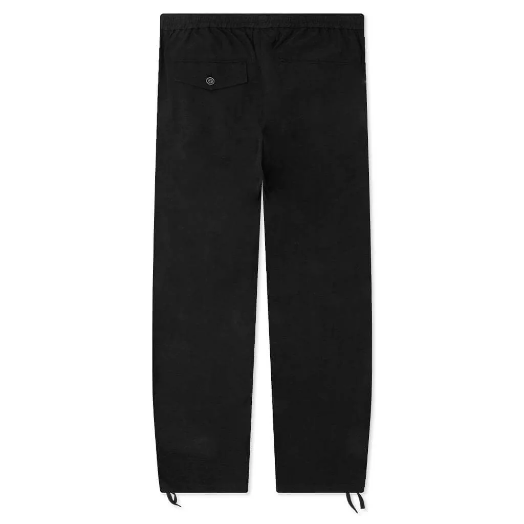 Cotton-Linen Core Pants - Black