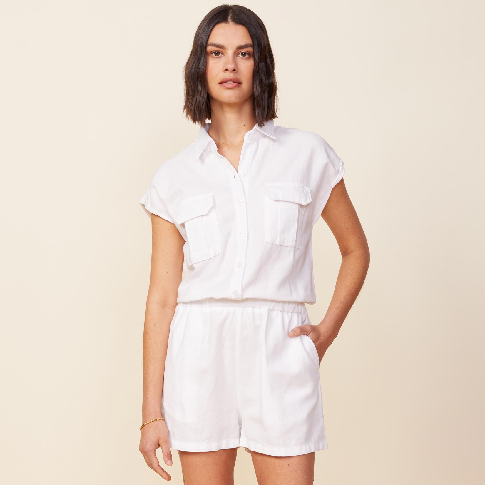 Cotton Twill Pocket Romper - Best Deals & Discounts