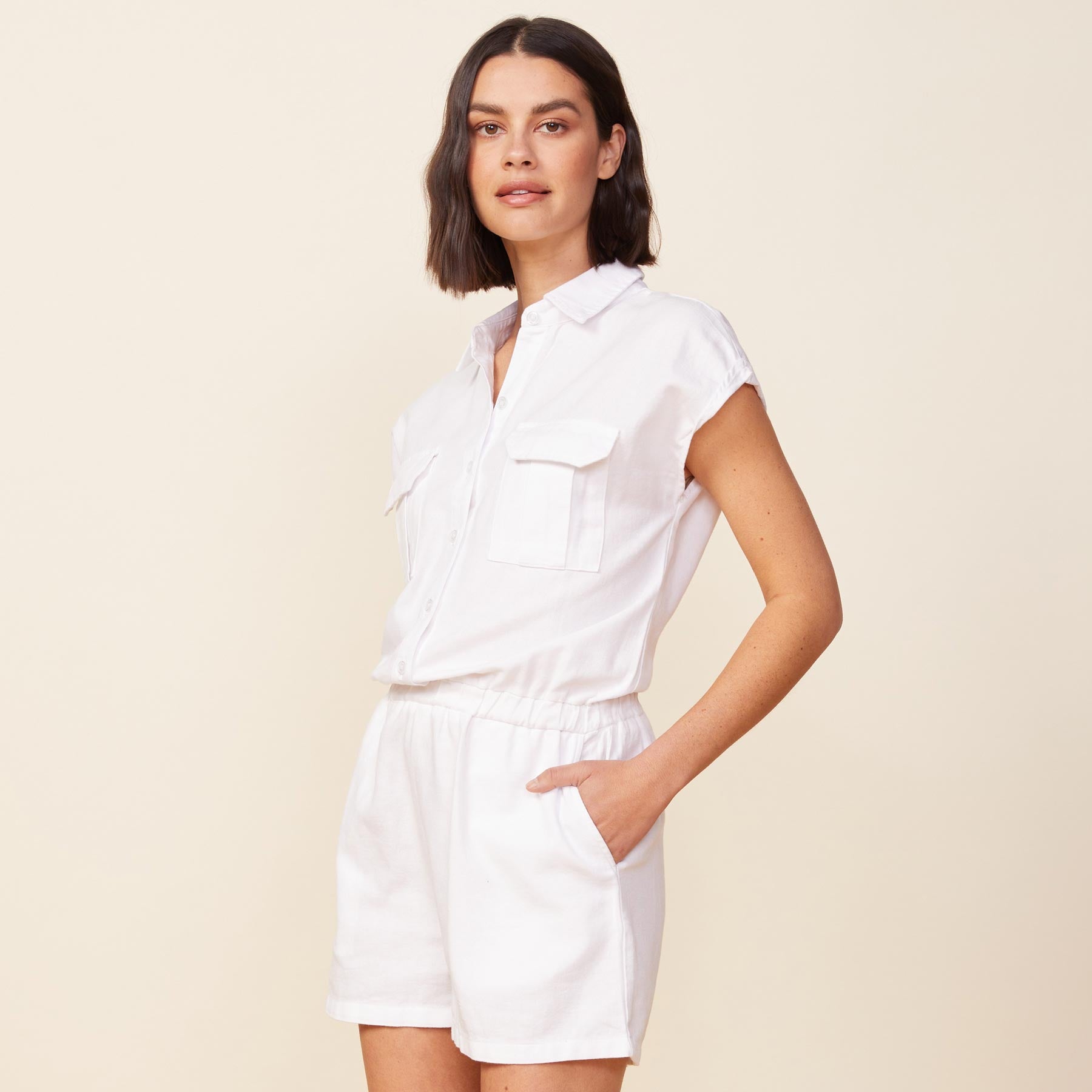 Cotton Twill Pocket Romper - Best Deals & Discounts