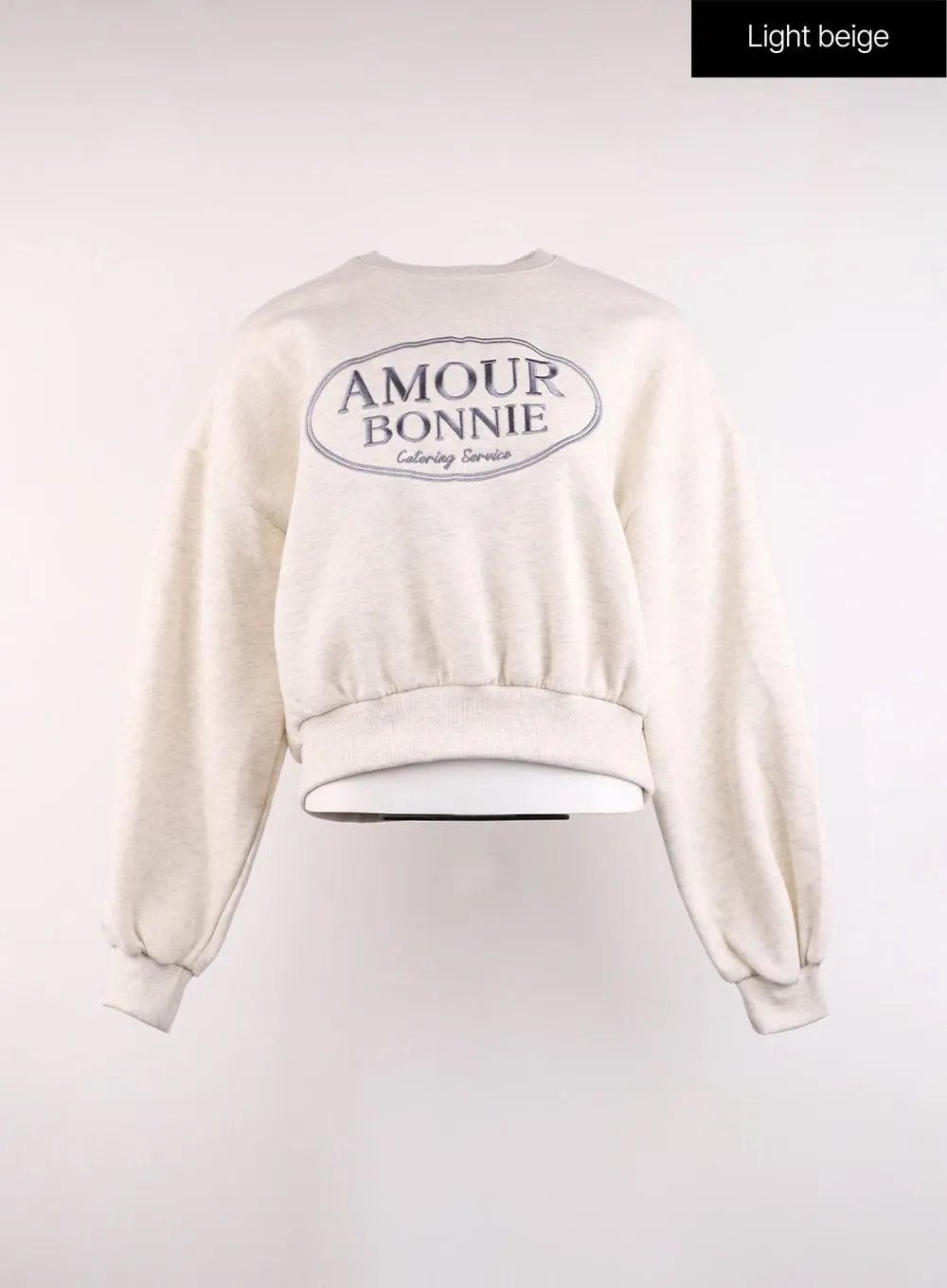 Casual Crew Neck Sweatshirt with Lettering Print - Style OJ424