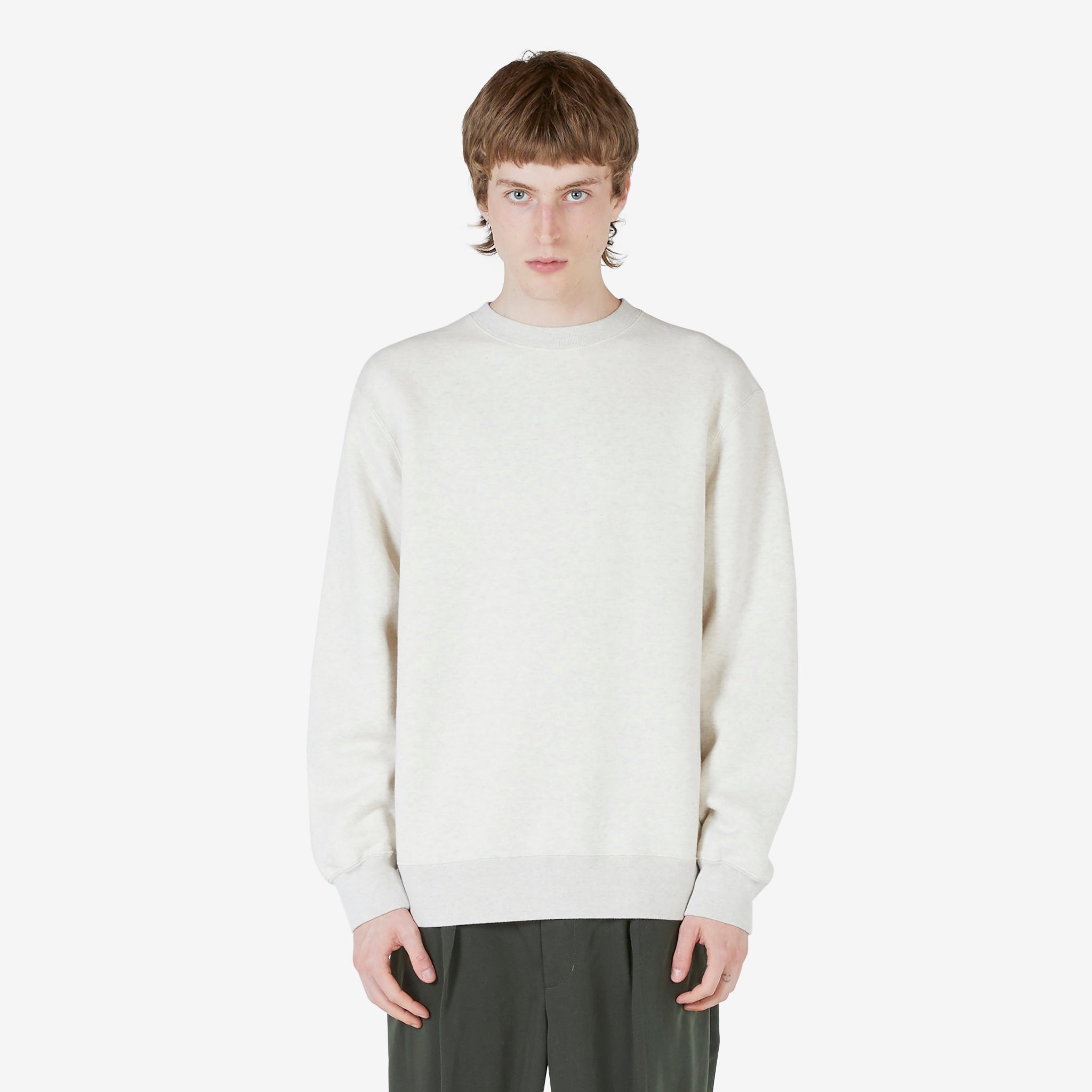 Crewneck Sweater in Oatmeal - Shop Now