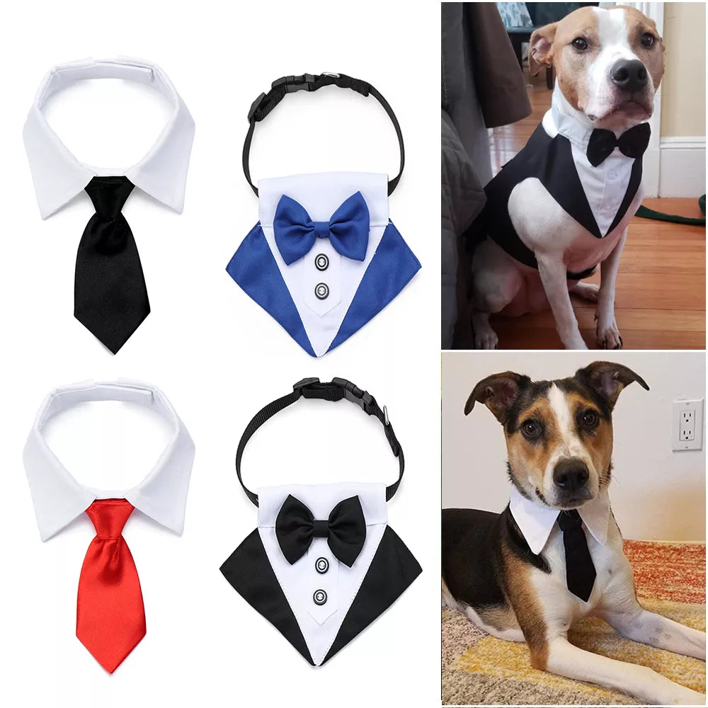 Cute Adjustable Dog Necktie - Hot Sale Grooming Formal Tie - Comfortable Cotton Dog Tuxedo Bow Ties - Pet Accessories