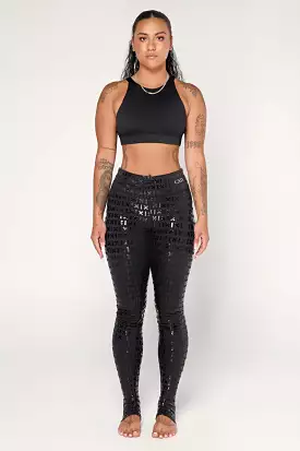 CXIX Black Gecko Grip Leggings with Grippy Waistband