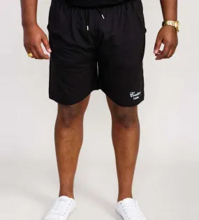 Big Men's Black Couture Shorts - D555 Elasticated Waistband (Holbrook)