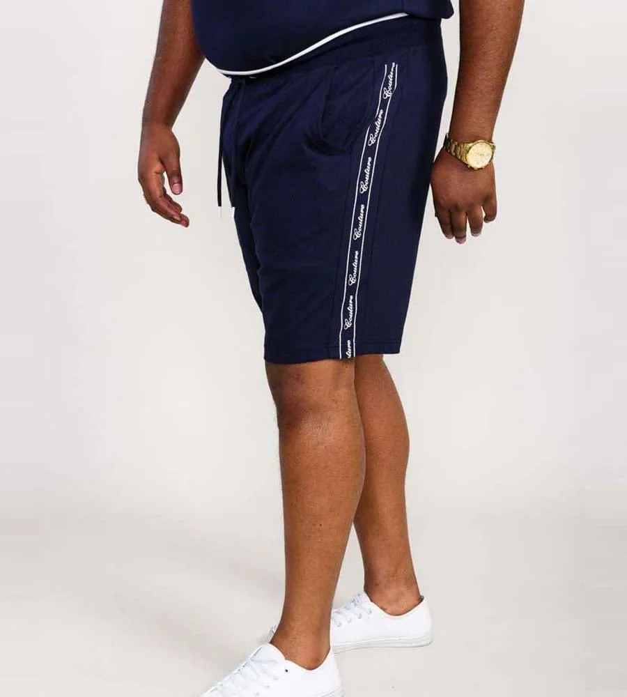 Big Men's Couture Shorts - D555 Elasticated Waistband with Branded Side Panels (Brantham)