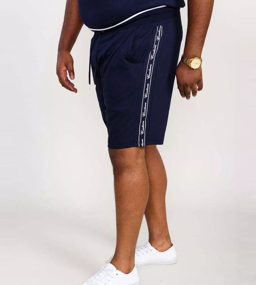 Big Men's Couture Shorts - D555 Elasticated Waistband with Branded Side Panels (Brantham)