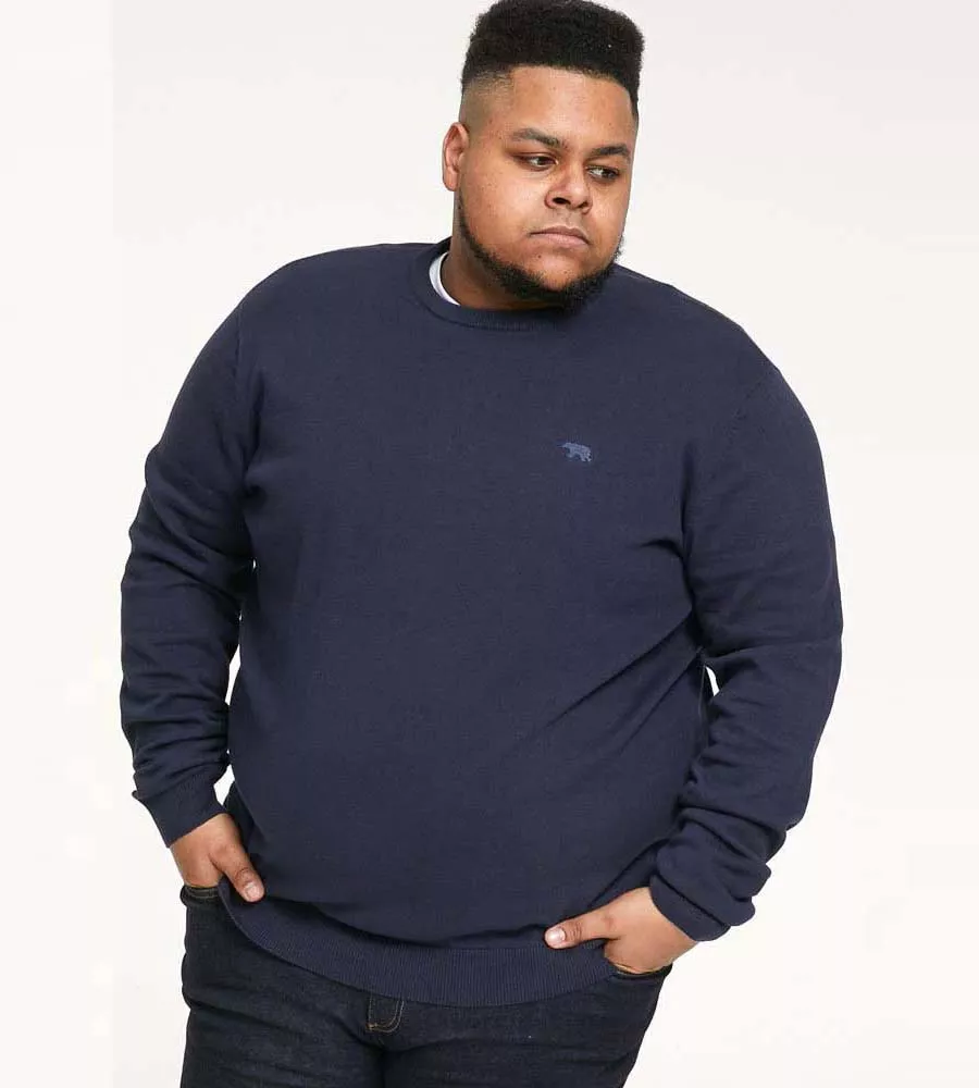 D555 Men's Navy Crew Neck Sweater JOVANNI 2