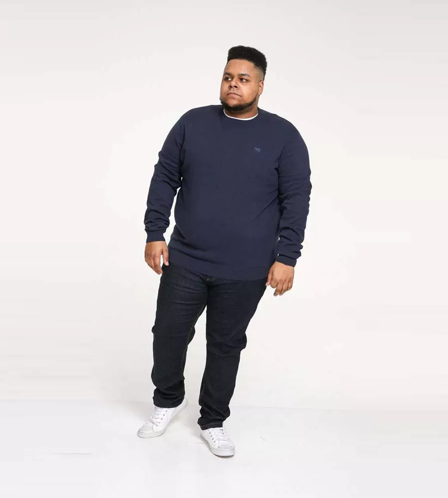 D555 Men's Navy Crew Neck Sweater JOVANNI 2