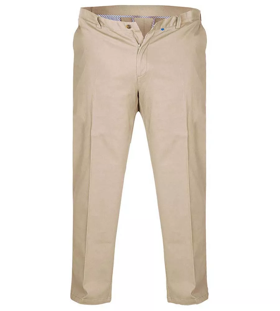 Stone Stretch Chino Pant for Big Men with Xtenda Waist (BRUNO STONE)