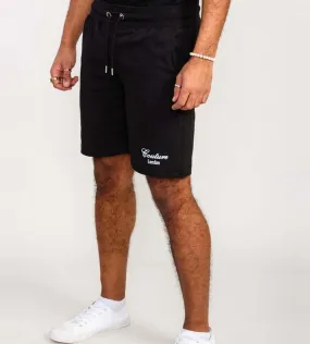 Men's Black Couture Shorts - D555 Elasticated Waistband (Holbrook)