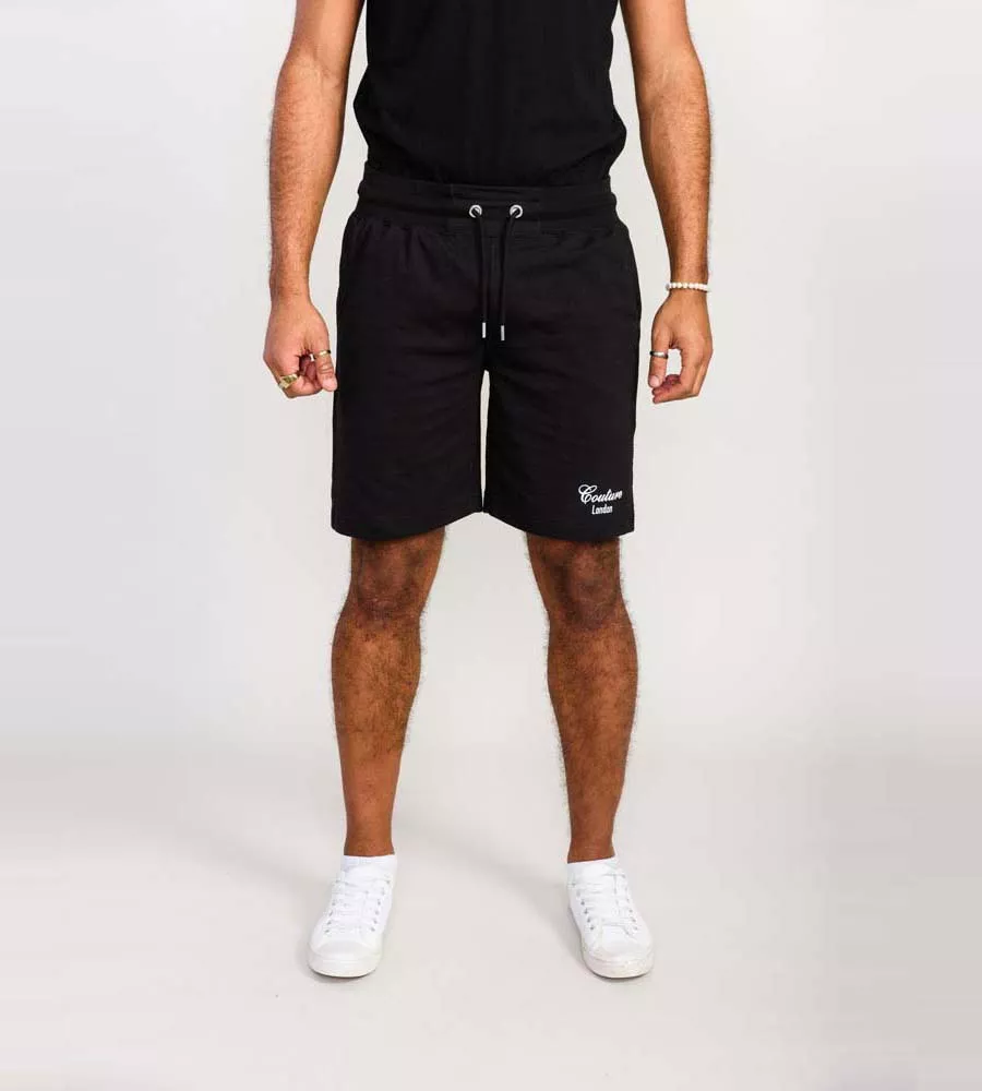 Men's Black Couture Shorts - D555 Elasticated Waistband (Holbrook)