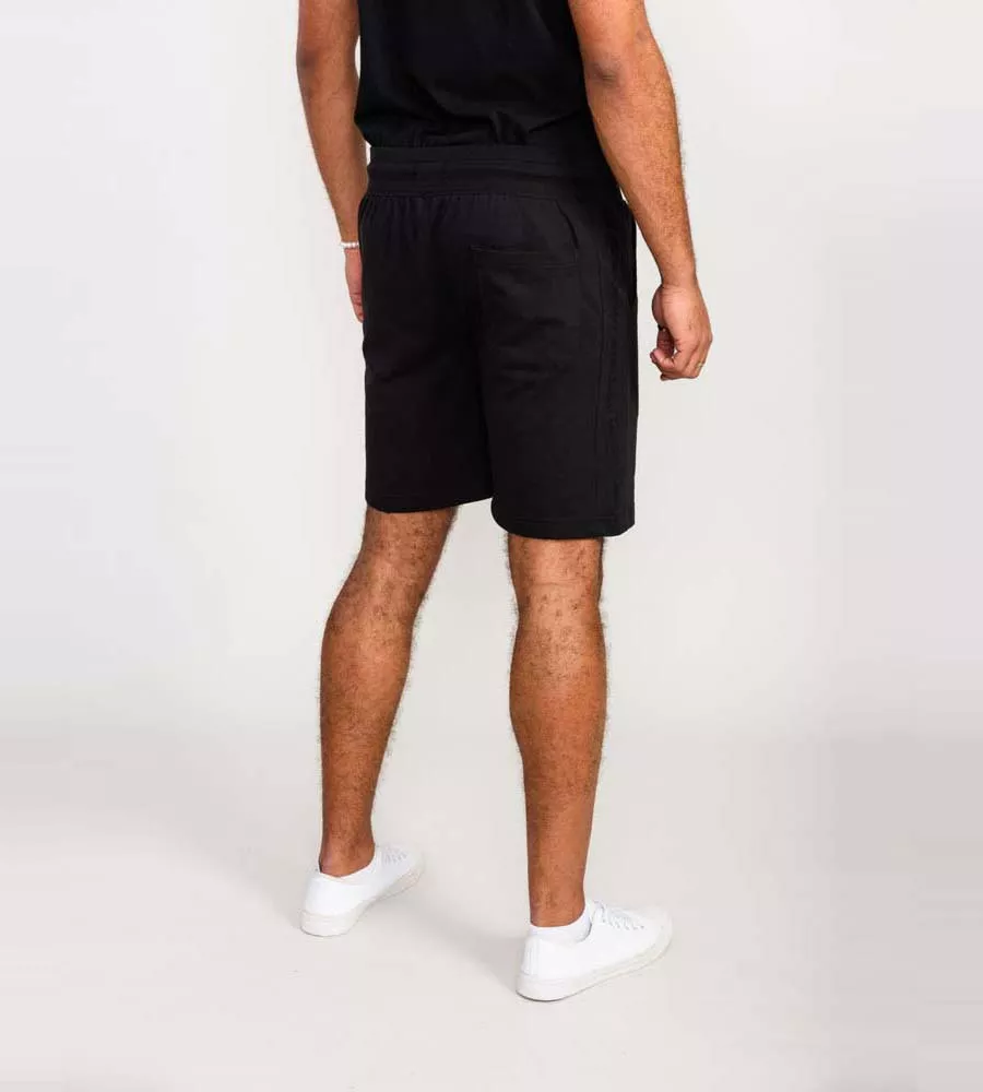 Men's Black Couture Shorts - D555 Elasticated Waistband (Holbrook)