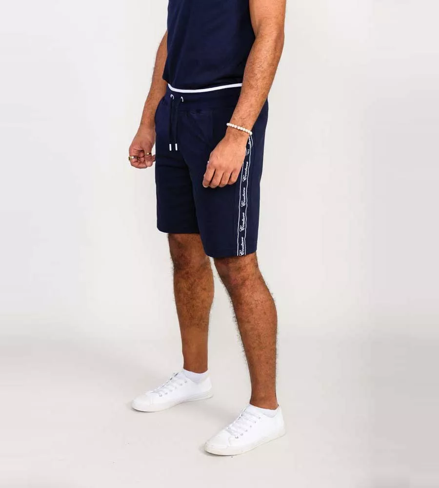 D555 Men's Couture Elasticated Waistband Shorts with Branded Side Panels (BRANTHAM)