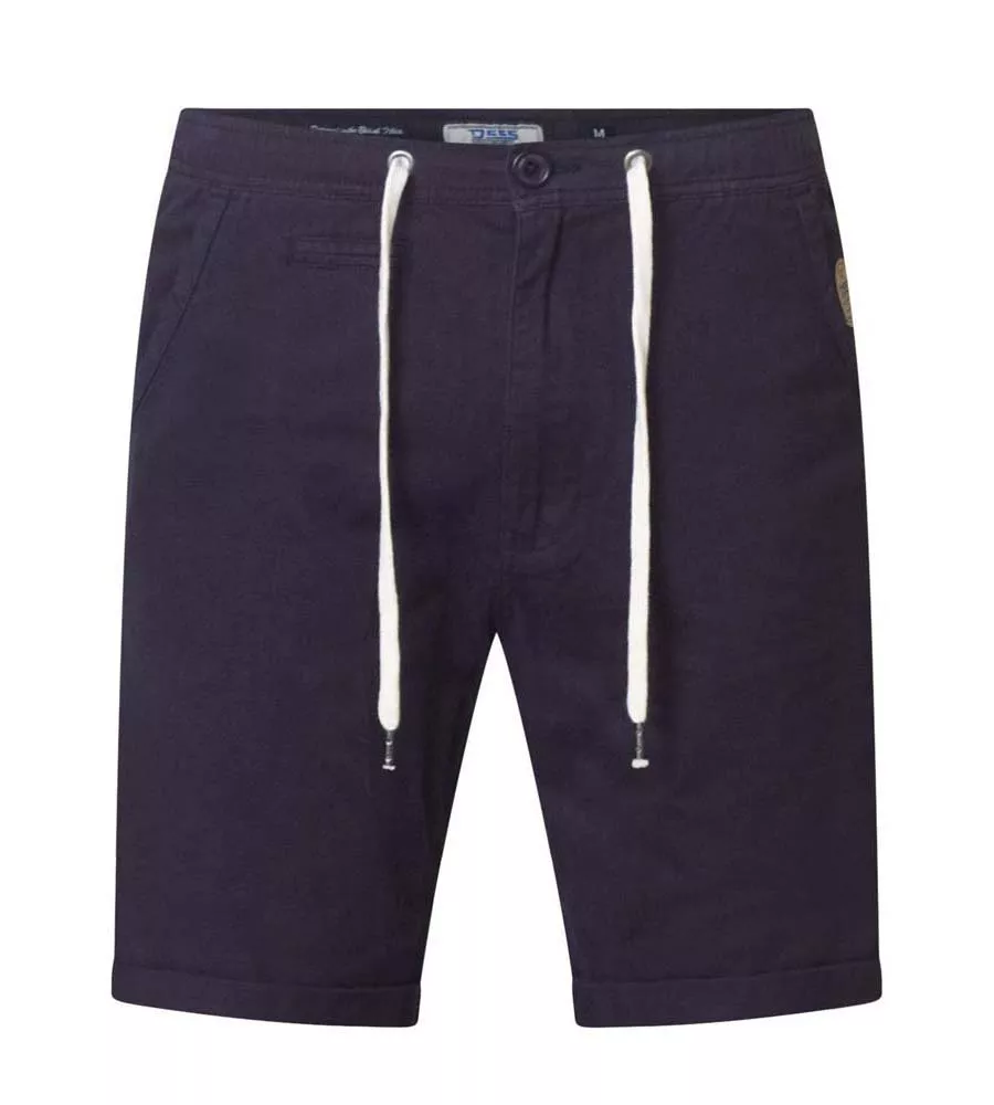 Men's Navy Rugby Shorts - D555 Elasticated Waistband & Drawcord (Gareth)