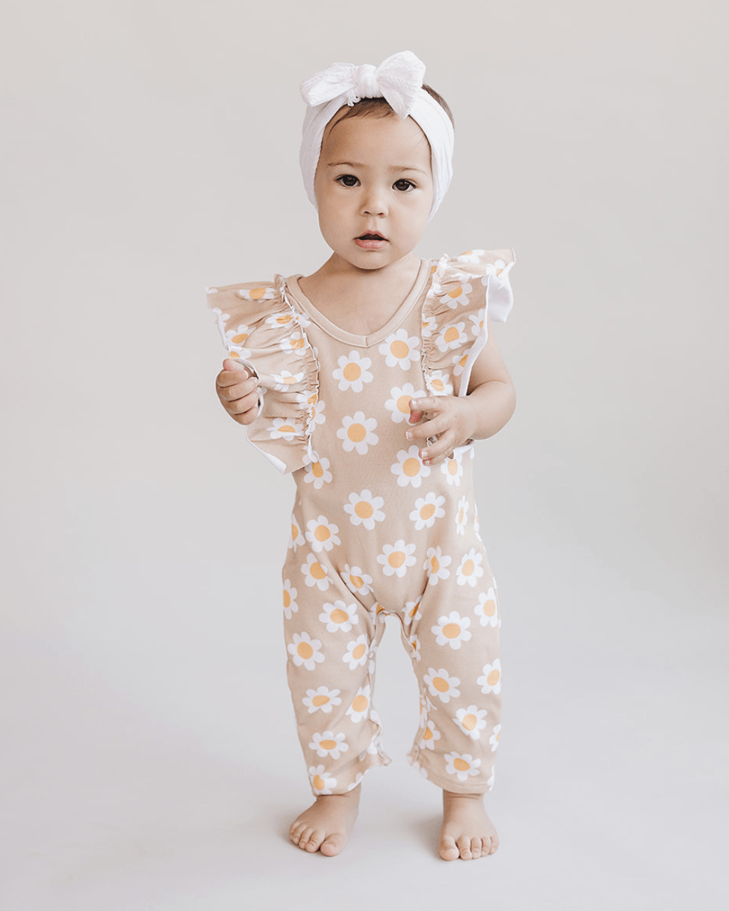 Daisy Flutter Jumpsuit - Latte